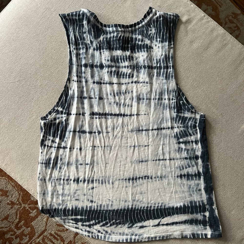 Like NEW Aeropostale Blue & White Tie Dye Tank Top Sz S - Picture 4 of 4